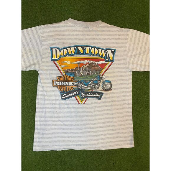 1992 Harley Davidson - Seattle Washington - Vintage Harley T-Shirt (Large) - Picture 2 of 2